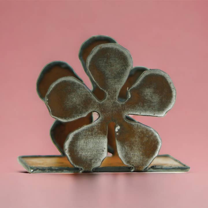 Flower business card 🌸 Rustic metal recycled desk decor l for wholesale by Whimsies