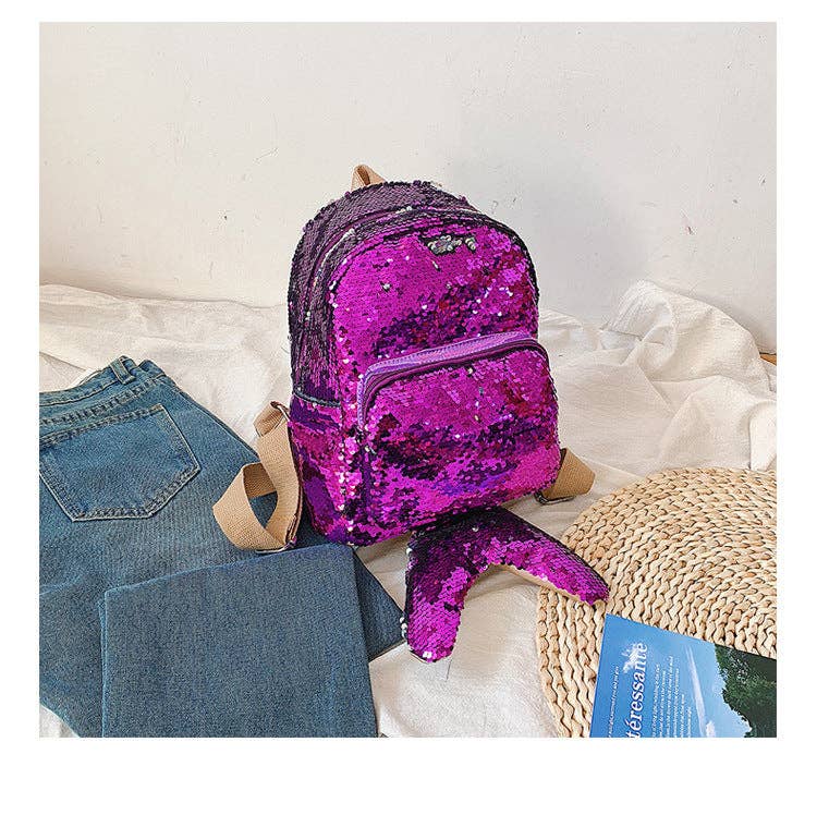 Viola Zaino con Paillettes a Coda di Sirena HB2055 in vendita all'ingrosso su Faire1