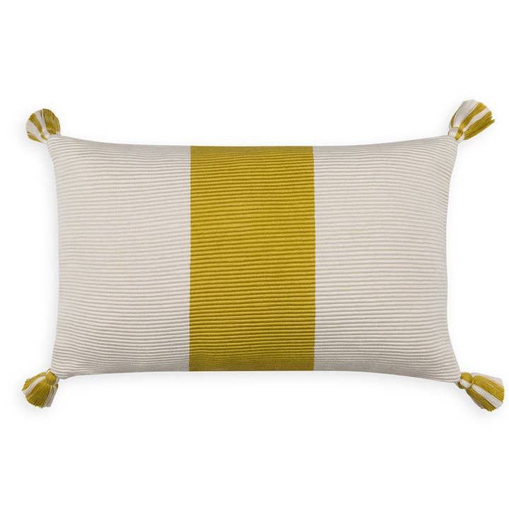 Laguna Stripe Pillow - Two-tone Tassels for wholesale by Johanna Howard Home