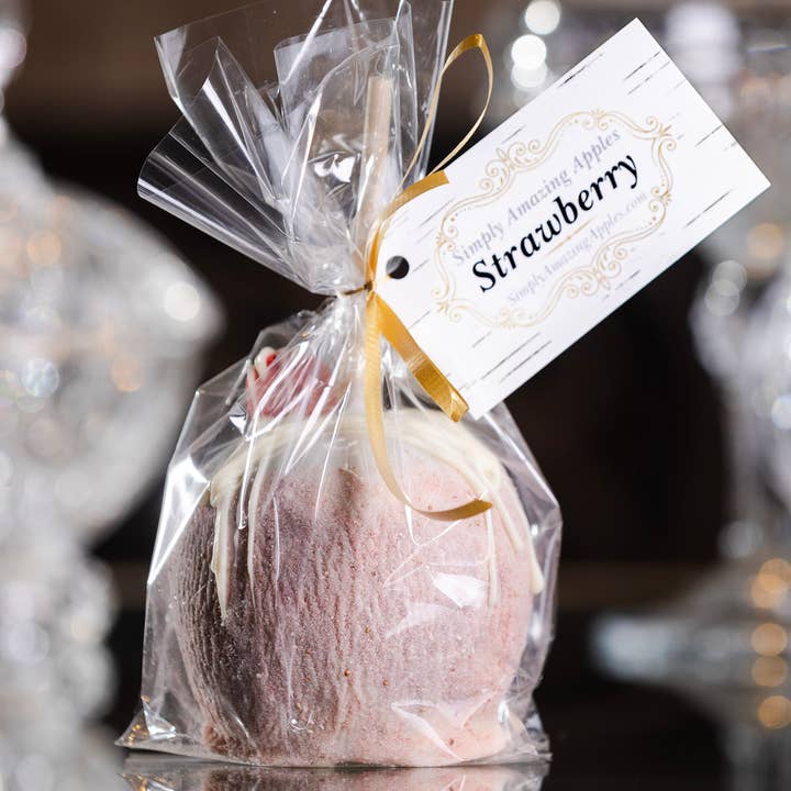 Simply Amazing Apples - Wholesale Chocolate Covered Sweets - Strawberry White Chocolate Caramel Apple2