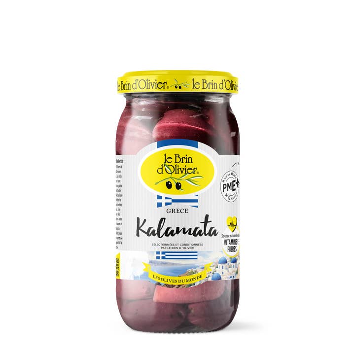 Le Brin d'Olivier – wholesale Oliver – Kalamata naturliga svarta oliver
ursprung Grekland - 220g