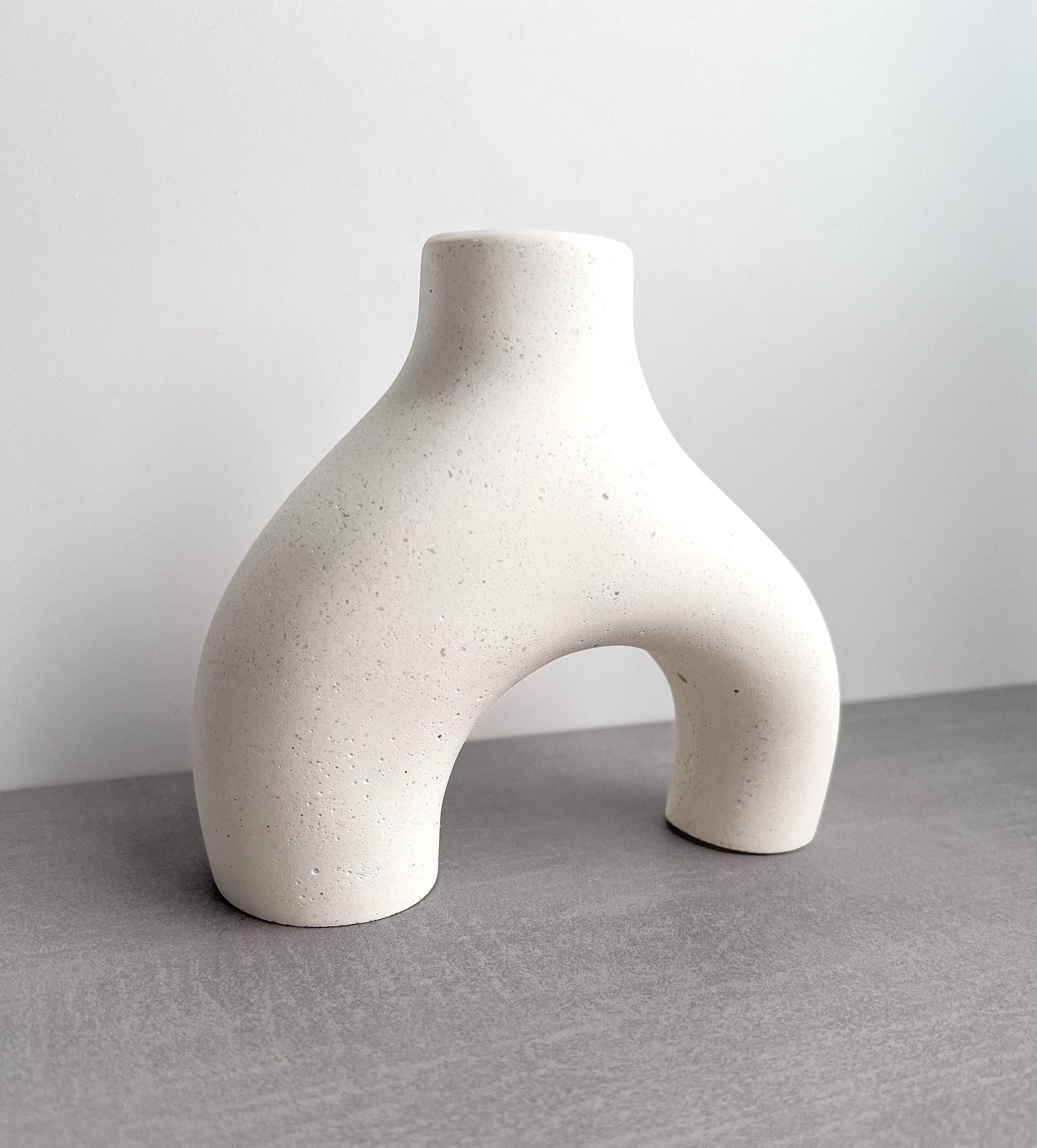 Minimal Loot Design - Wholesale Vase - Nordic Style Vase, Concrete Vase, Asymmetrical Modern Vase, Minimalist Vase, White Vase, Vase Decor, Minimalist Vase, Nordic Decor, Minimal8
