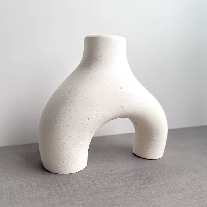 Minimal Loot Design - Wholesale Vase - Nordic Style Vase, Concrete Vase, Asymmetrical Modern Vase, Minimalist Vase, White Vase, Vase Decor, Minimalist Vase, Nordic Decor, Minimal8
