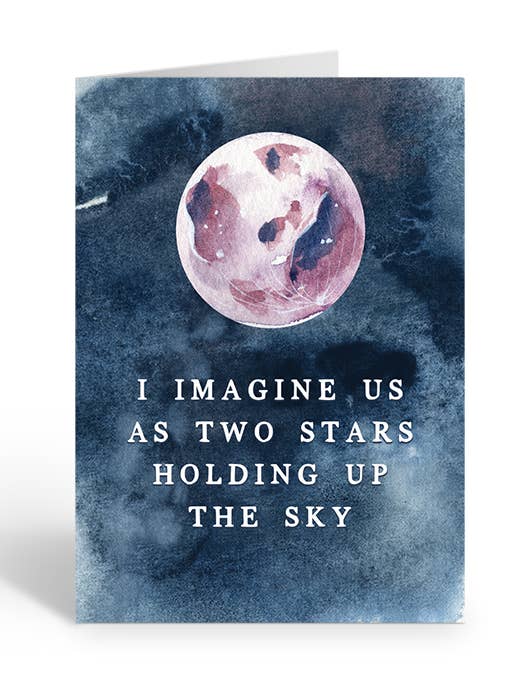 I IMAGINE US TWO AS STARS Greeting Card for wholesale by Two Brides Presents