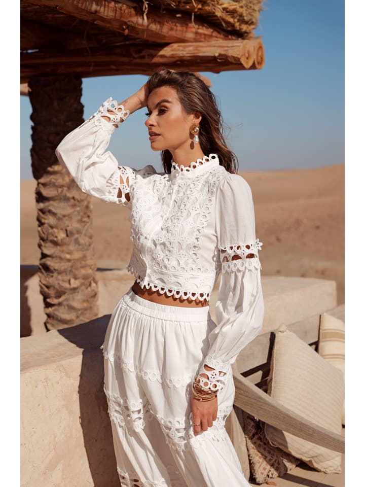 CHOKLATE PARIS - Wholesale Top & Skirt Set - Women's - Ellie cotton shirt and skirt set - 81013 & 81015