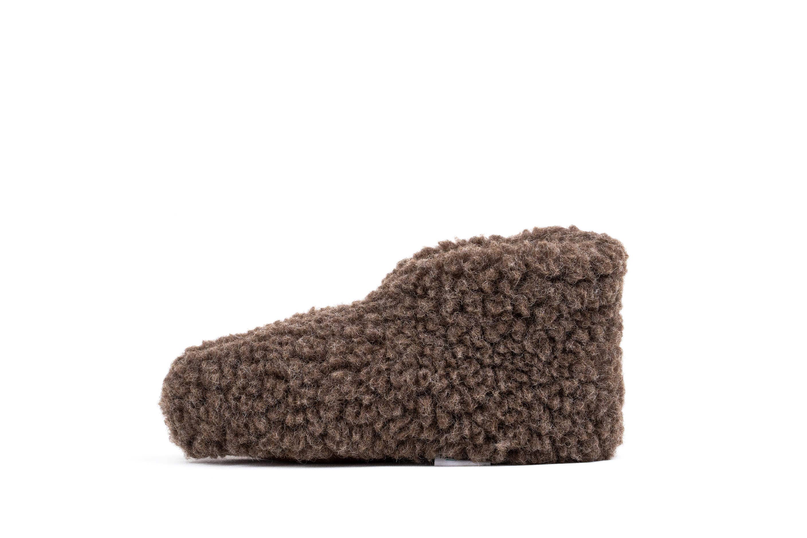 Woollyes Inc - Wholesale Slippers - Women's - Sherpa Woollen Shoes- Mocha Brown2