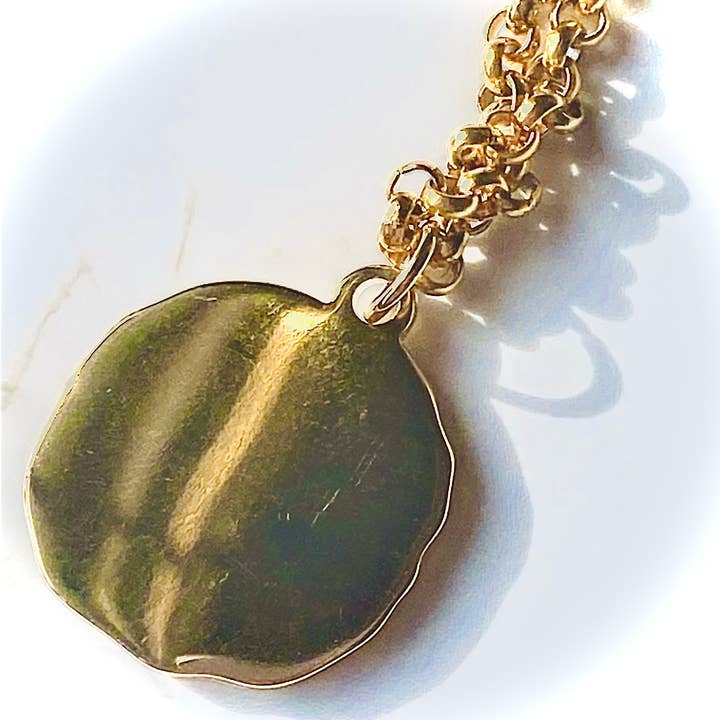 HoopLa - Wholesale Pendant/Charm Necklace - Goddess Coin Collection Waterproof 14K Gold Necklace4