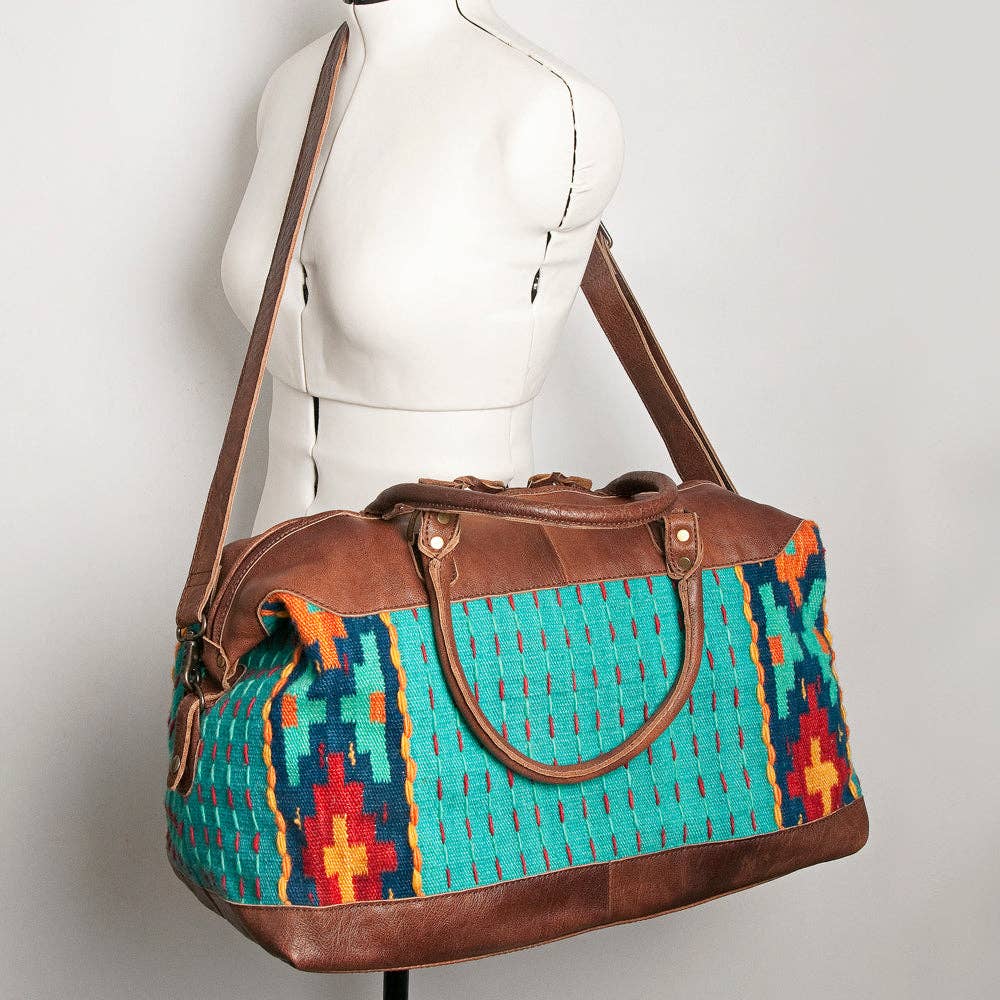 LS Western - Vente Sac de voyage – femme - Sac de voyage en laine et cuir du sud-ouest LC-ADBG460 Sac de selle tissé à la main51