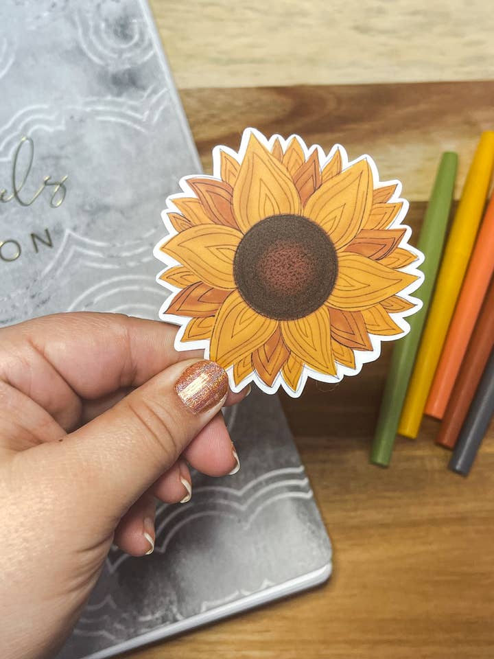 Boho zonnebloem sticker voor wholesale door Sharp Thoughtlings