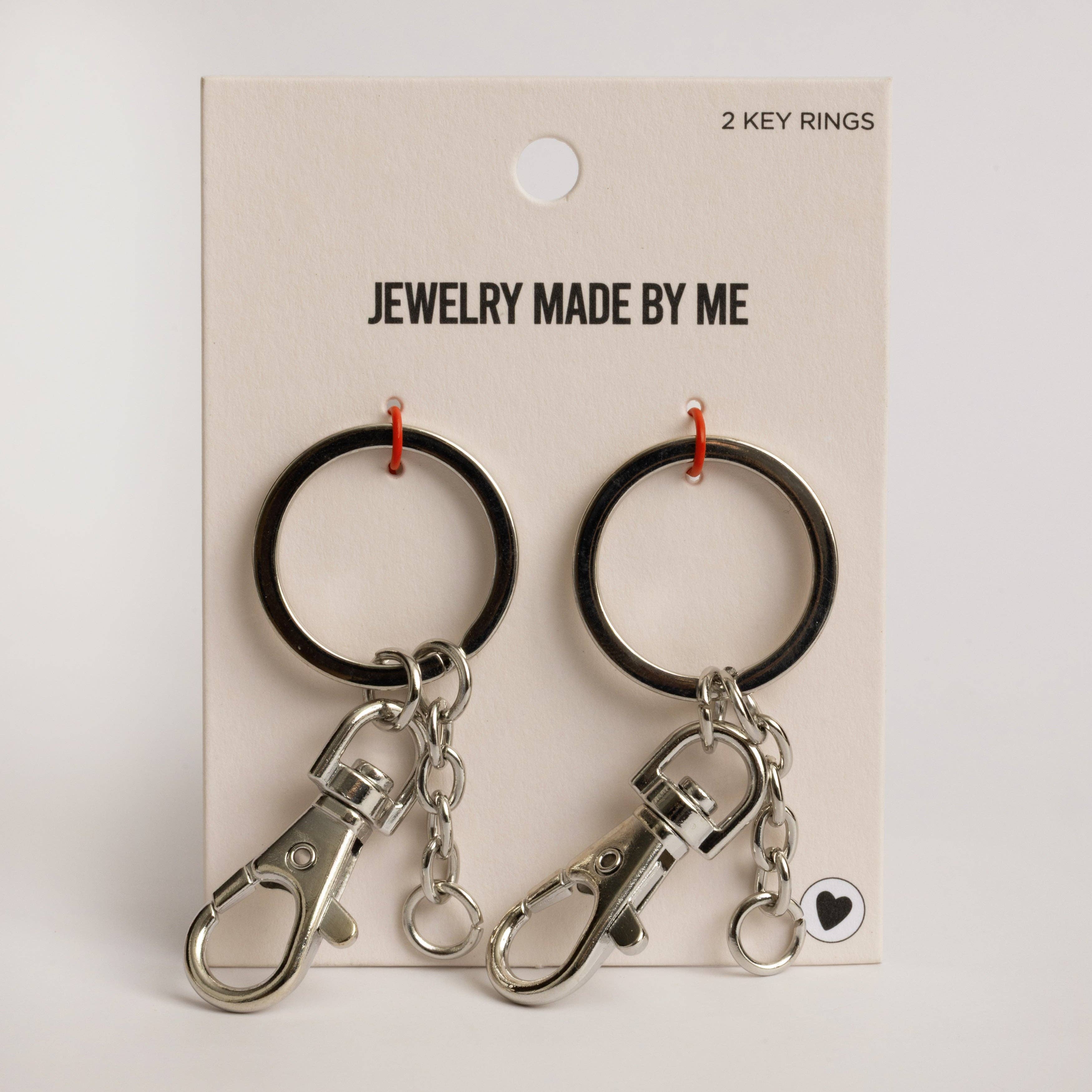 Jewelry Made by Me - Vendita all'ingrosso Kit per lavoretti fai da te - Portachiavi classici in argento con gancio a moschettone 2 pezzi1