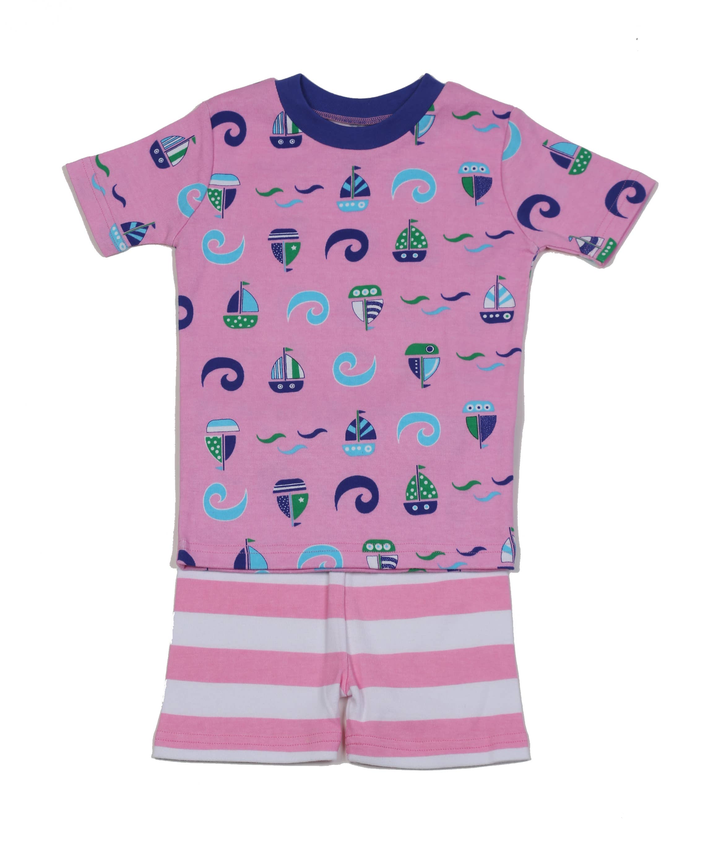 New Jammies - Wholesale Sleepwear Set - Kids - Sailboat N'Waves PJ Short Set0