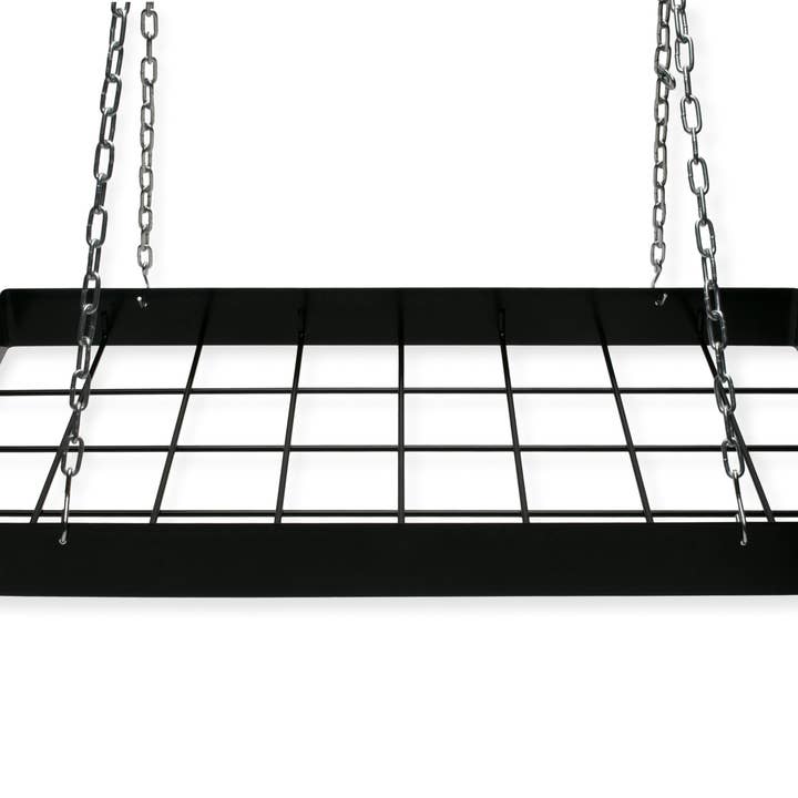 Fox Run Brands - Wholesale Kitchen Storage/Organizer - Fox Run Black Rectangle Hanging Pot Rack, 6 Hooks, 24" x 15"4
