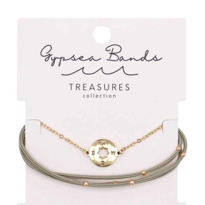 14K Gold bracelet set - Compass (Pre-pack of 10 cards) for wholesale by Gypsea bands