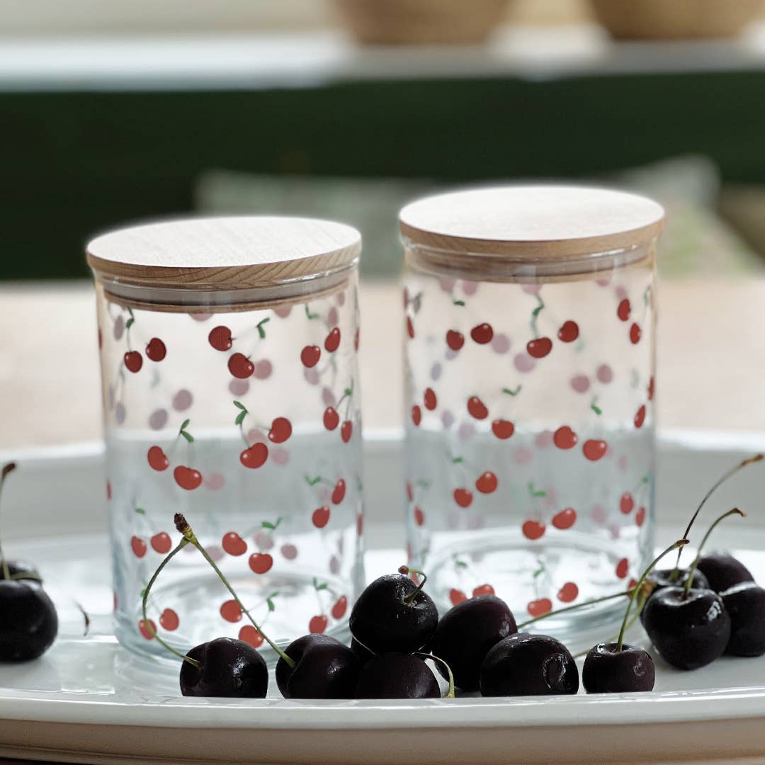 Wunderle GmbH - Wholesale Jar - Storage jar with wooden lid cherries5