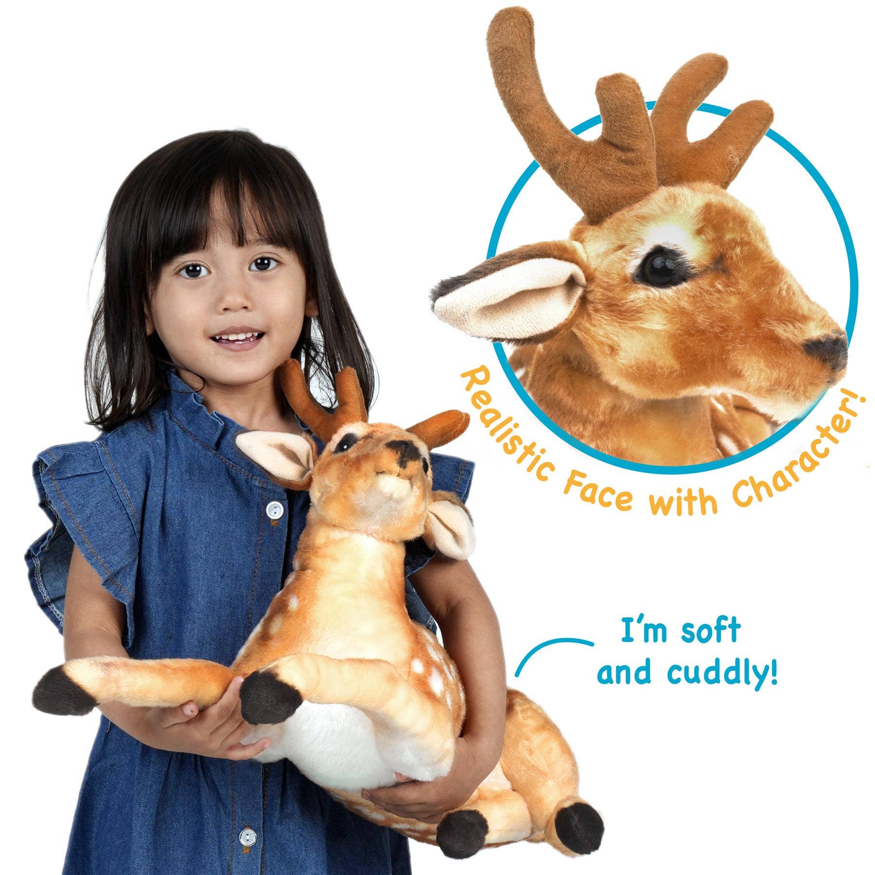 VIAHART Toy Co. - Wholesale Knuffels - Kinderen en baby - Dorbin het Hert | Zachte knuffel van 53 cm1