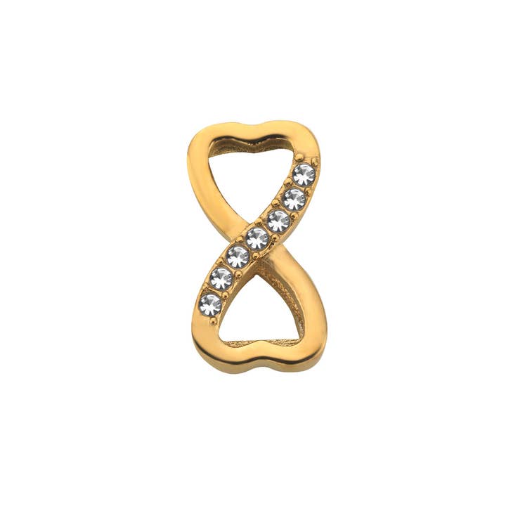 DUCETT – wholesale Individual charm/pendant – Mesh charm infinity heart gold