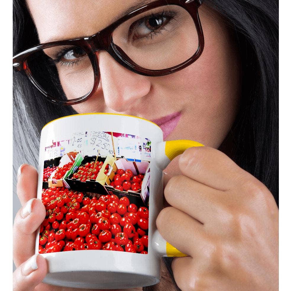 3dRose - Wholesale Coffee Mug - 3dRose, Farmers market, tomatoes, red, Mug1