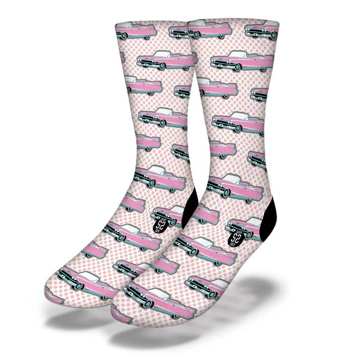 Pink Cadillac Socks for wholesale by Savvy Sox