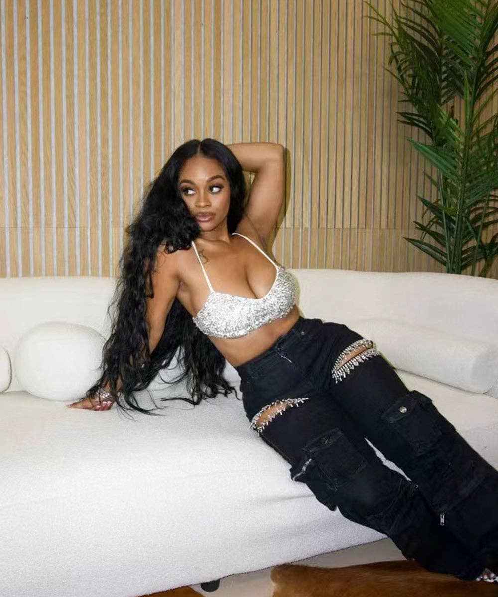 Aria Romance – wholesale Jeans – Women’s – Distressed Wash Cargo Jeans8