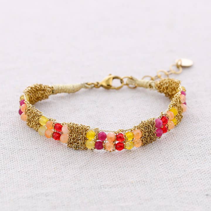 Bracciale in acciaio con perline sfaccettate per la vendita all'ingrosso da parte di Sonata