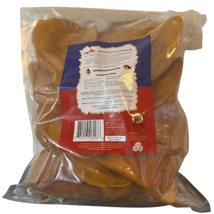 Fresh Farms Pet - Wholesale Pet Treats - Dog - Fresh Farms Pig Ears for Dogs (25 Pack), All-Natural Whole Thick Pigs Ears, Single Ingredient & Highly Digestible, Rawhide Free - Dog Treats6
