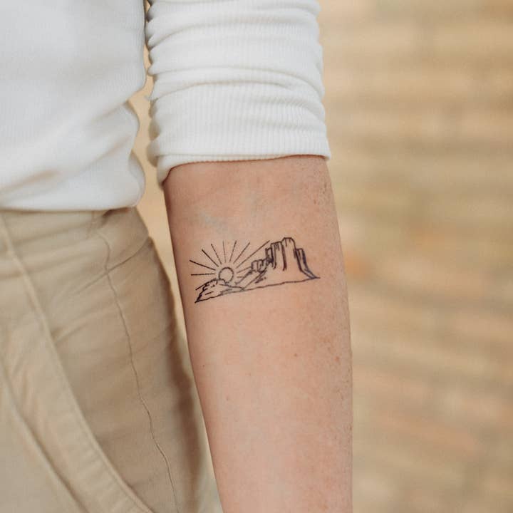 Saint Tattoos - Vendita all'ingrosso Tatuaggi temporanei - Tatuaggi temporanei al tramonto nel deserto2