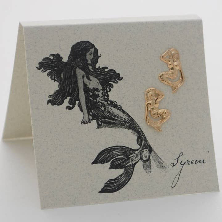 Semaki & Bird – Brincos de pino por atacado – Brincos Sereia Coudelaria - História Natural Ouro0