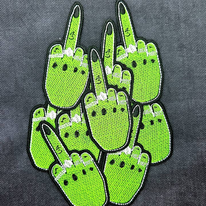Junkyard Witch - Wholesale Patch - Witches Middle Finger Iron On Patch