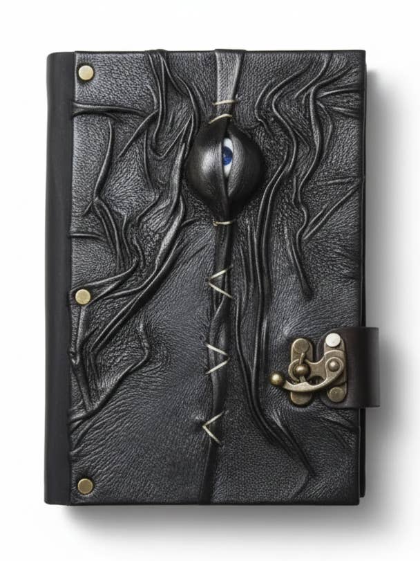 Diario in Pelle Vera con Occhio Malocchio Blu Fatto a Mano per la vendita all'ingrosso da parte di ML Marcaleather