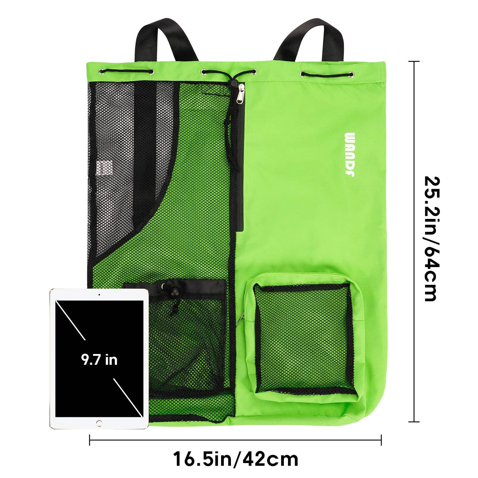 wandf - Wholesale Beach Bag - WANDF Mesh Drawstring Backpack with Wet Pocket Beach Bag41