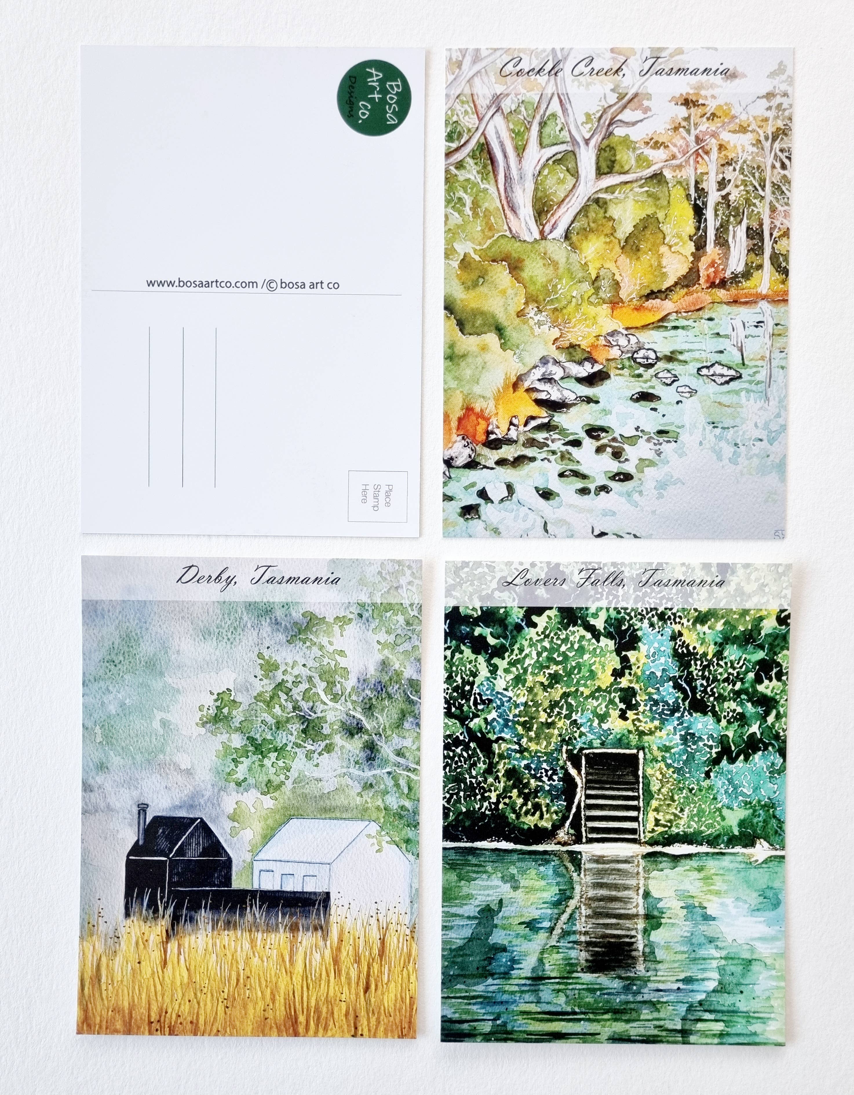 Bosa Art Co - Vente Cartes postales - Cartes postales de Tasmanie - Cockle Creek1