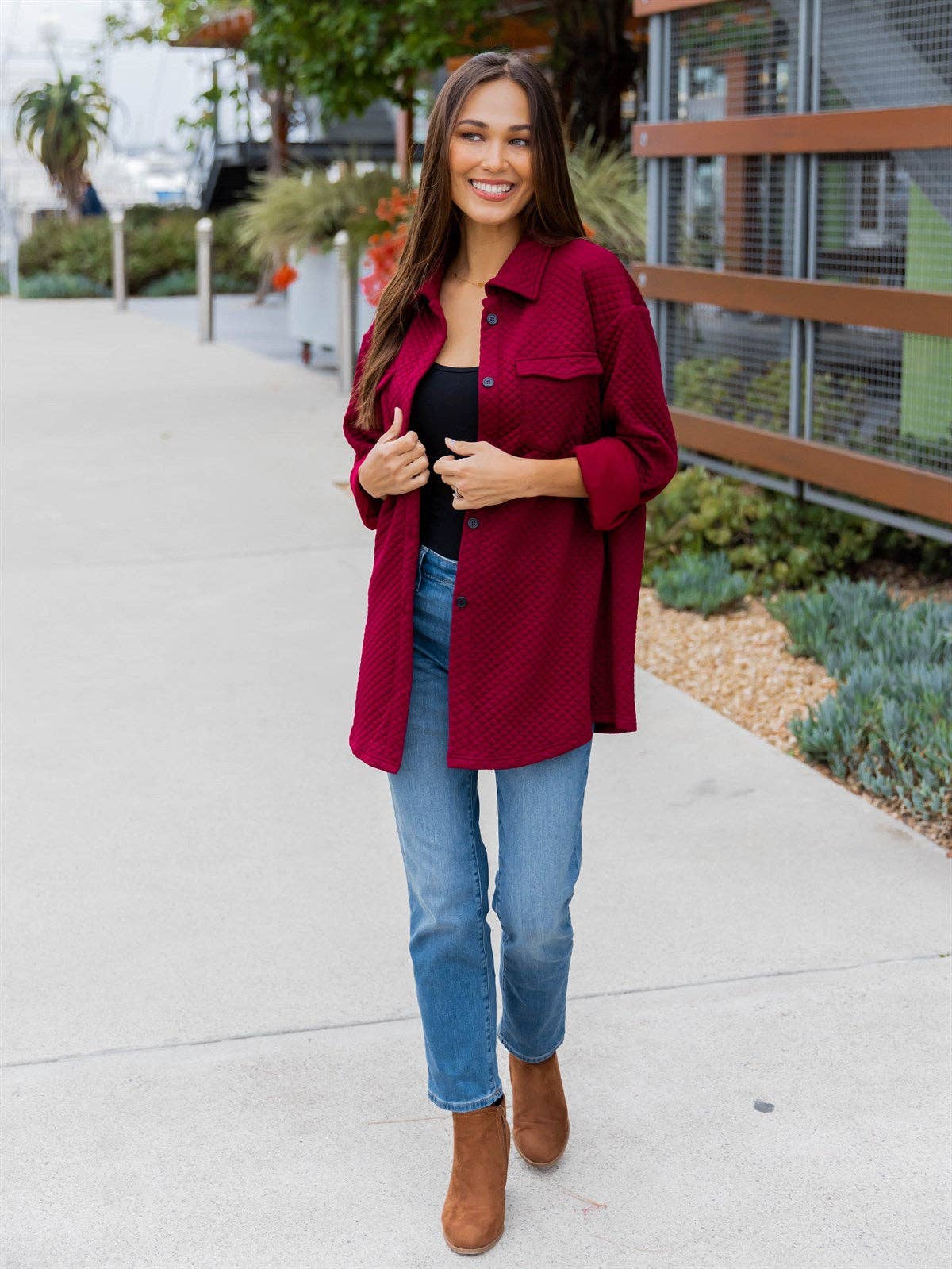 Tickled Teal - Wholesale Shirt Jacket/Shacket - Women's - Quilted Shacket5