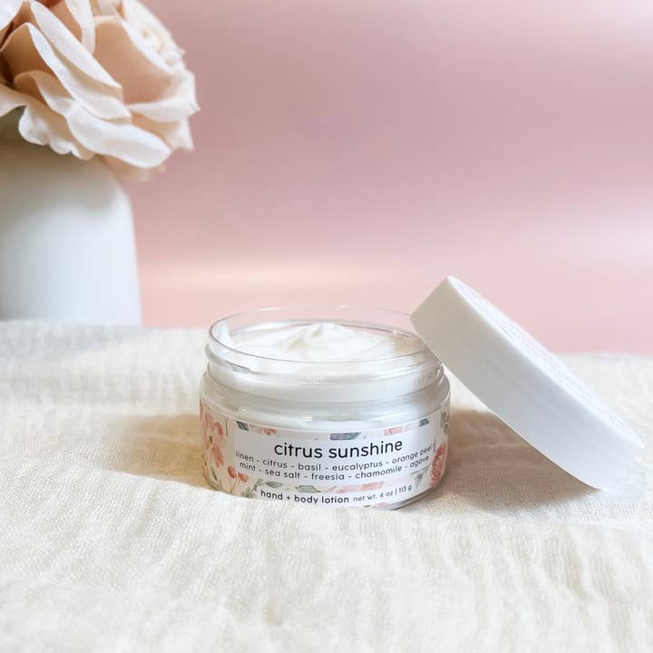 citrus sunshine | shea butter lotion jar for wholesale by Collective Harmony Co
