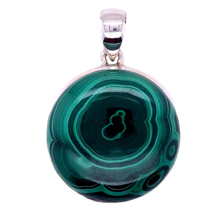 Malachite Magic Bullseye Pendant for wholesale by Esprit Creations