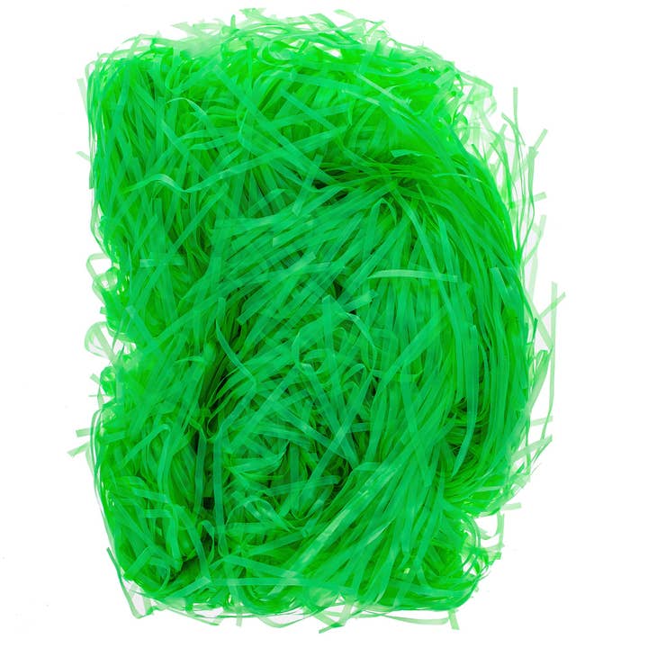 BestPysanky - Wholesale Craft Supplies - Vibrant Green Plastic Easter Basket Filler Grass 2 oz2