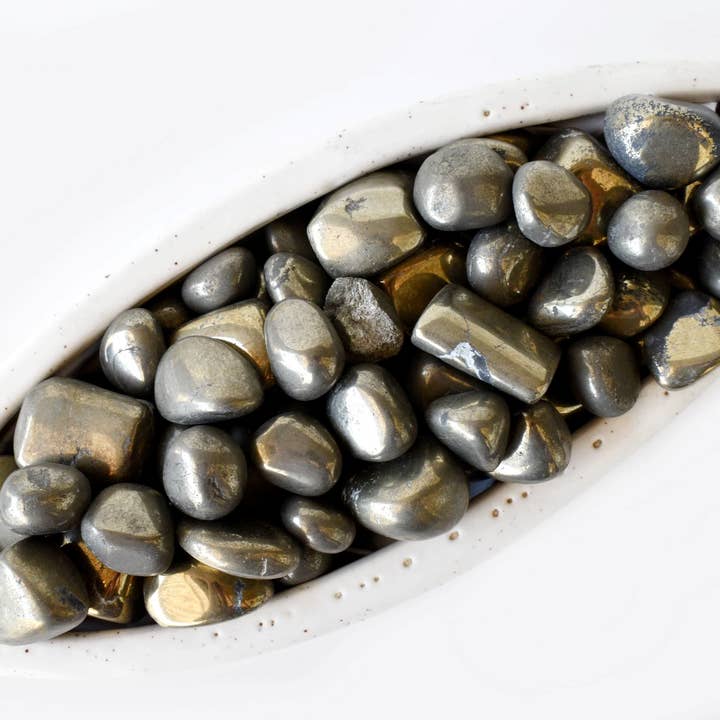 Soothing Crystals - Wholesale Spirituele steen/kristal - 100 g gepolijste pyrietstenen | genezende edelstenen2