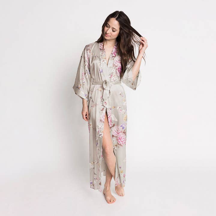 KIM+ONO - Wholesale Robe - Women's - Chrysanthemum & Crane Long Kimono Robe34