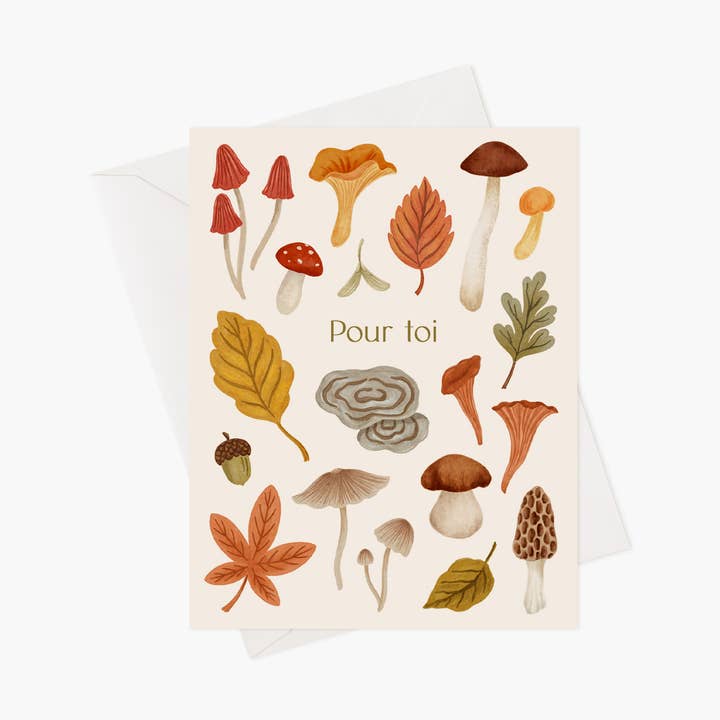 Cueillette pour toi - Carte de vœux pour la vente par Marie-Lise Illustration