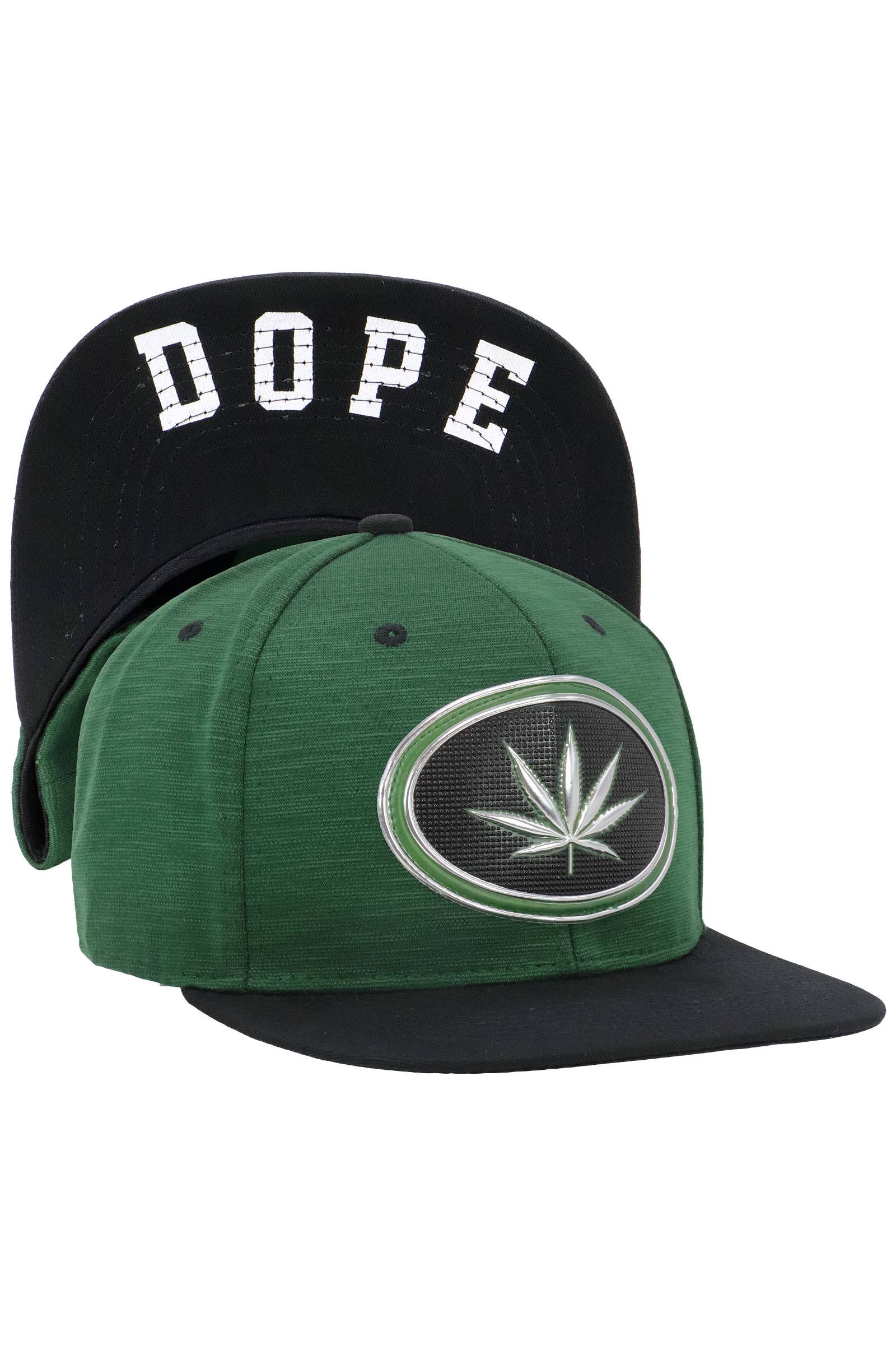 Cap Zone - Wholesale Flat Brim Cap - Unisex - Marijuana Chrome Logo Tweed Flat Brim Cap3