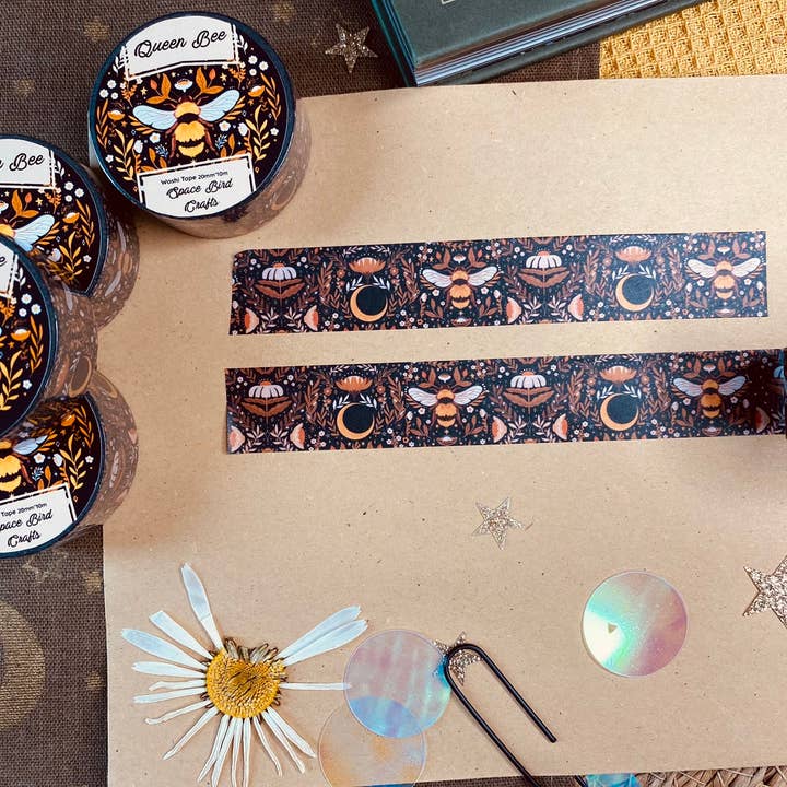 Split Moon Studios – Großhandel Washi-Tape – Queen Bee Washi Tape - süßes Washi Tape - Washi Tape - Blumen