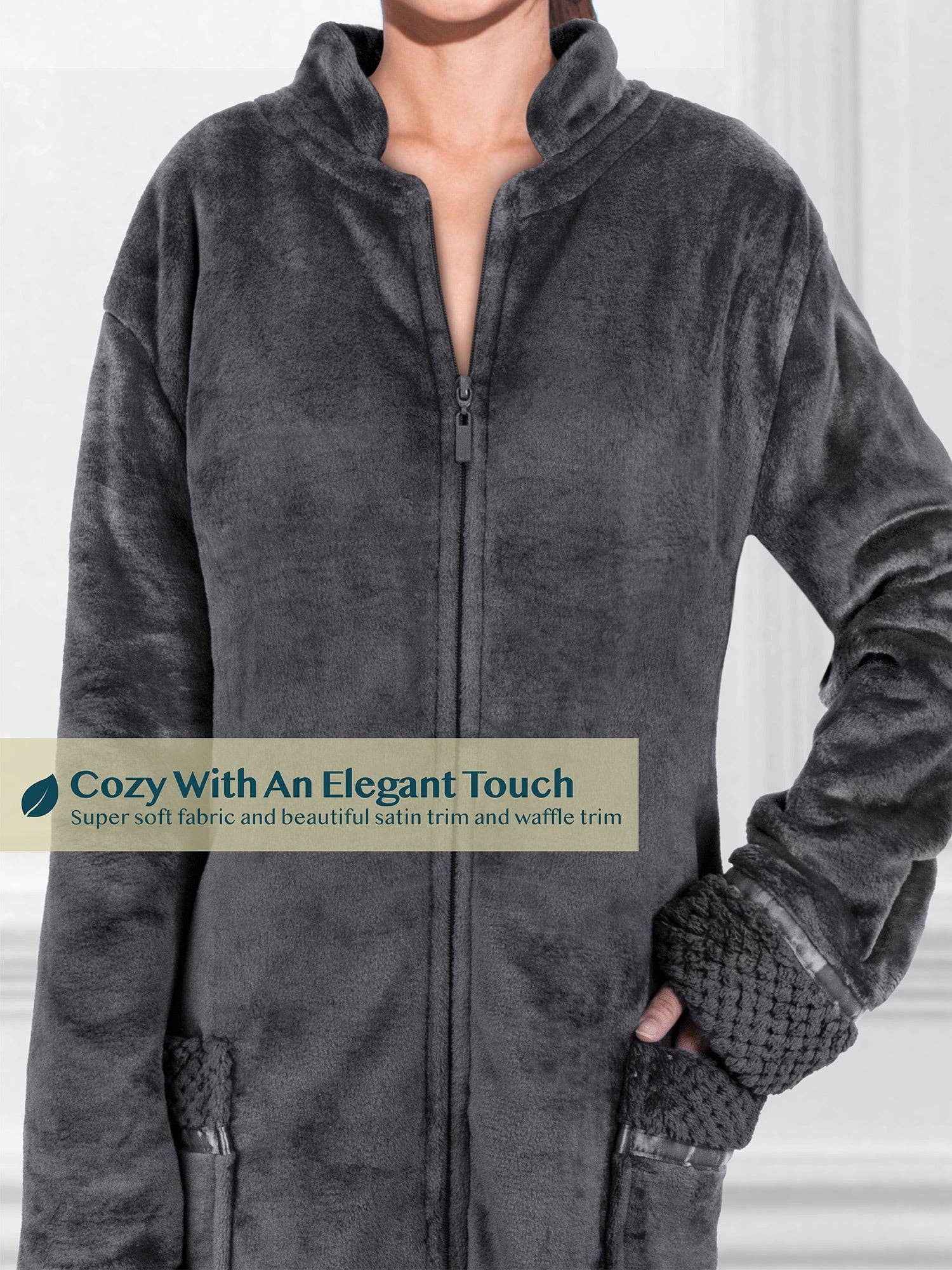 Pavilia - Wholesale Robe - Women's - Women's Housecoat Zipper Robe20