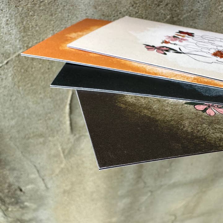 AVIVA TU LLC - Wholesale Stationery/Notecard Set - Notecards-Botanical Music Instruments23