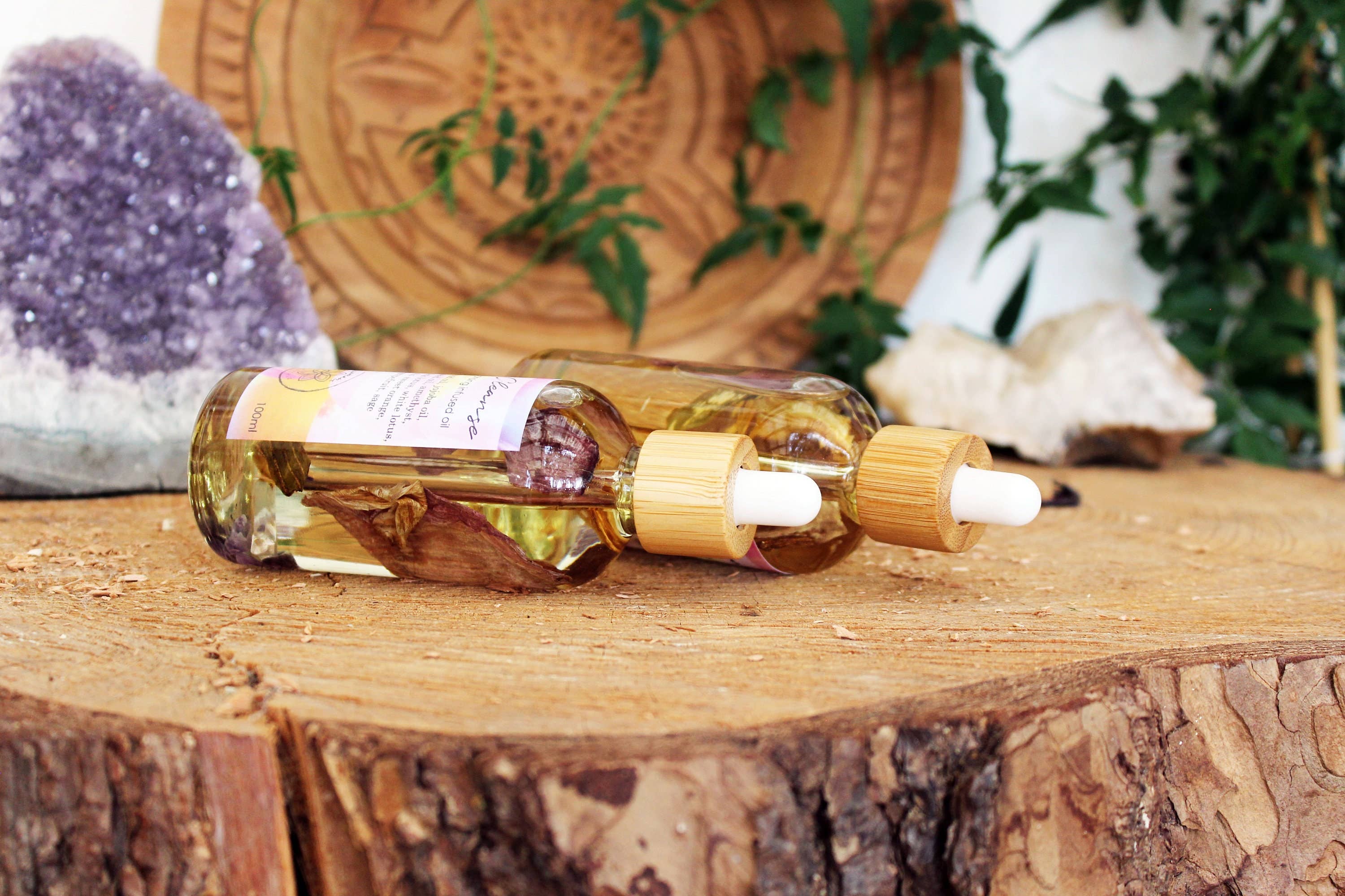 Ayamani Naturals - Vendita all'ingrosso Olio bagno/corpo - Olio Aura Cleanse con loto rosa e ametista6