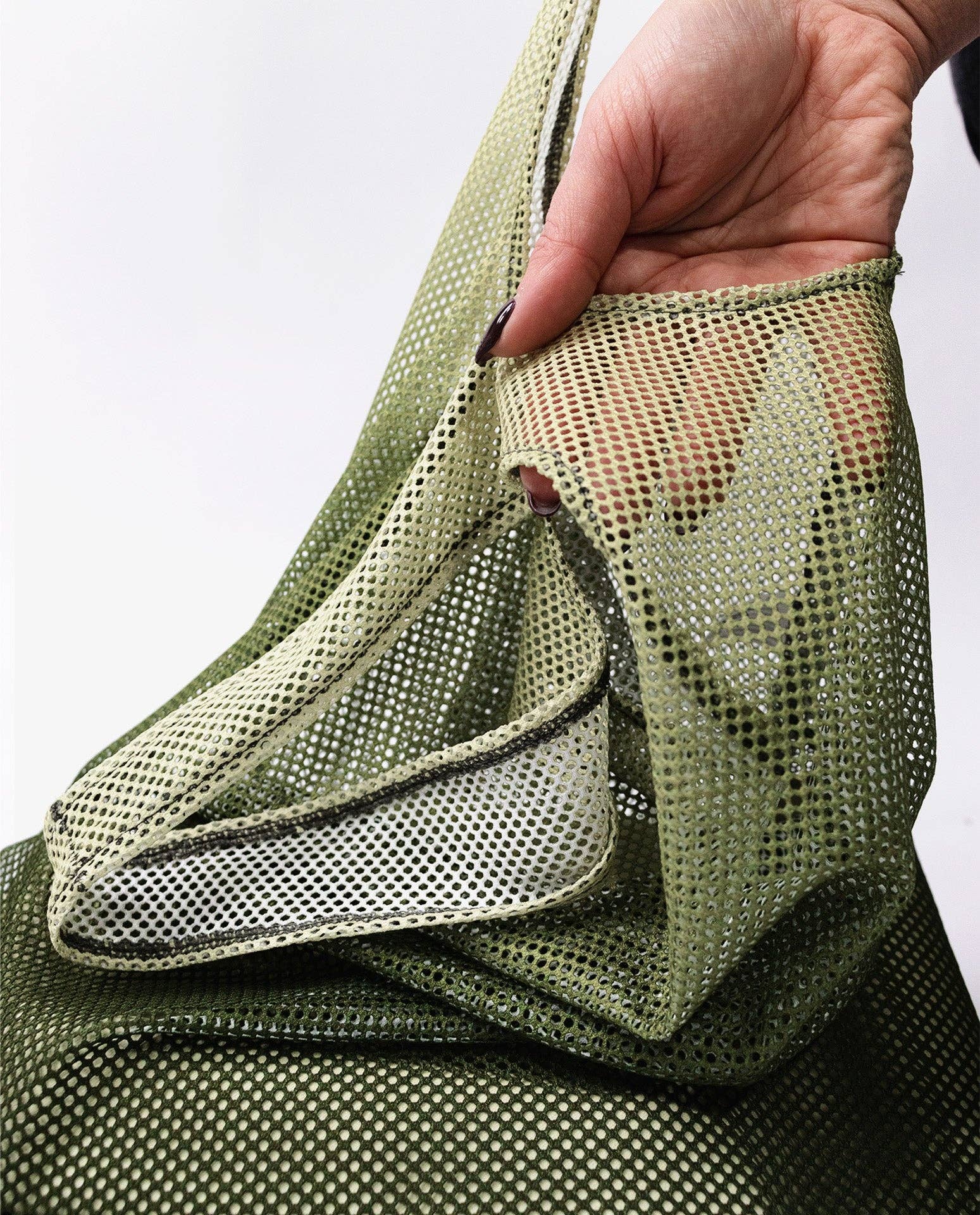 Arpe - Wholesale Grocery/Shopping Bag - Mesh Bag Olive Green4