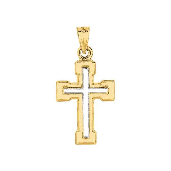 14K Yellow & White Gold Cross
for wholesale by Elise jewelry
