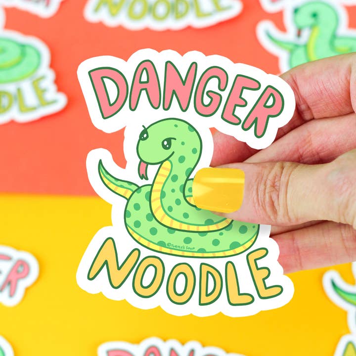 Turtle's Soup - Wholesale Sticker - Danger Noodle Snake Funny Water Bottle Vinyl Sticker
