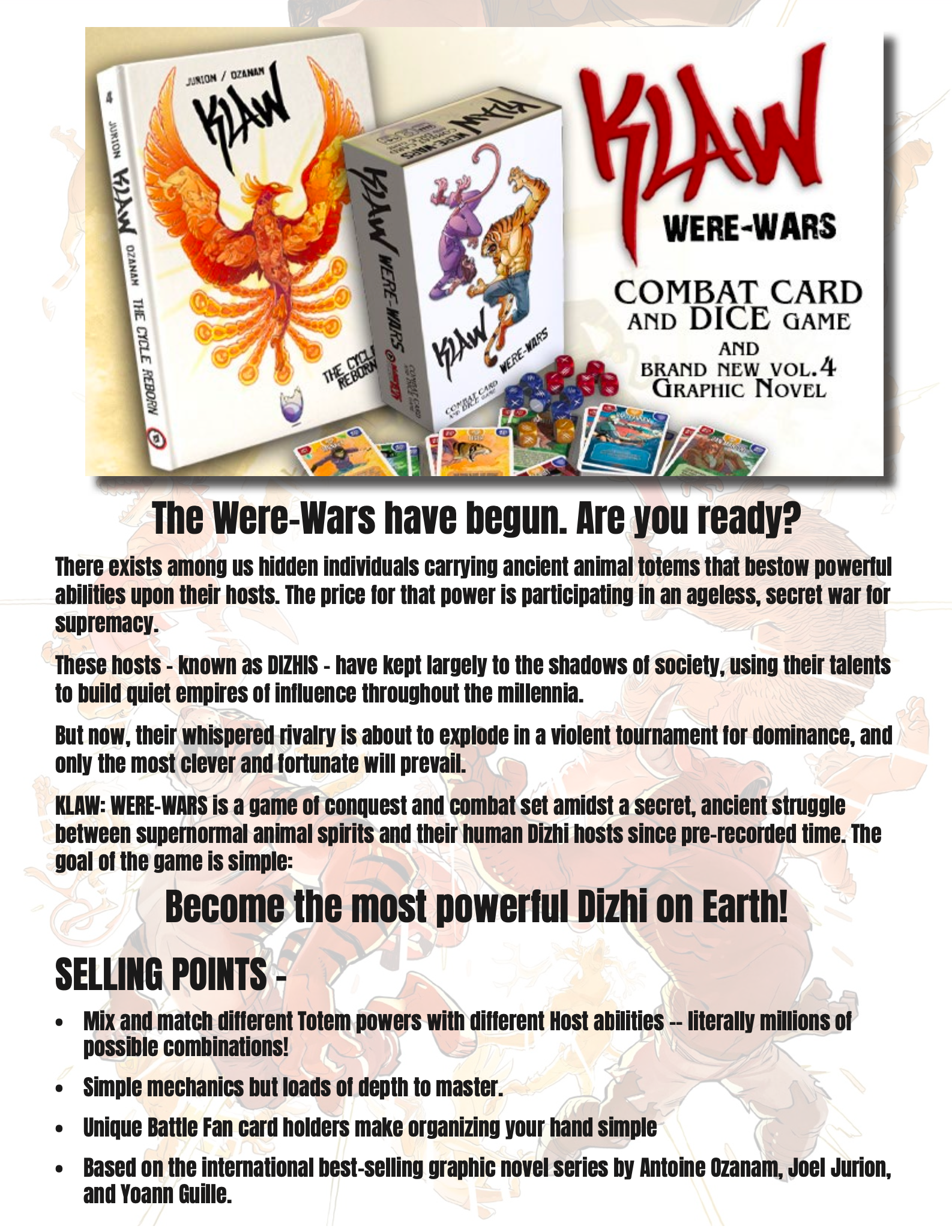 QMDirect - Wholesale Card Game - Klaw: Were-Wars Core Game Set2