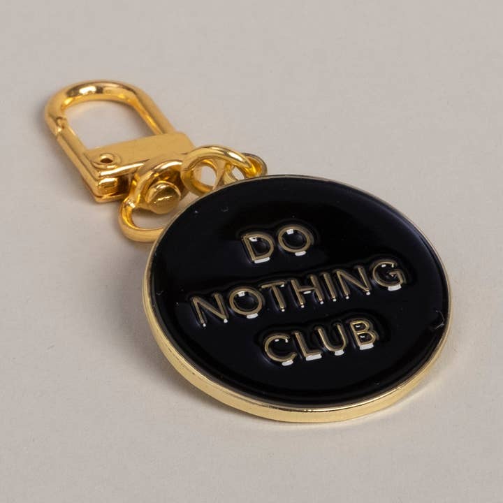Do Nothing Club Key Ring Black (VE = 6 pieces) for wholesale by Eulenschnitt