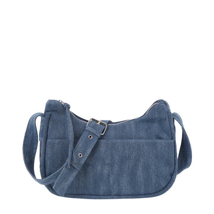 Borsa a tracolla Daily in denim per la vendita all'ingrosso da parte di Handbag Factory Corp