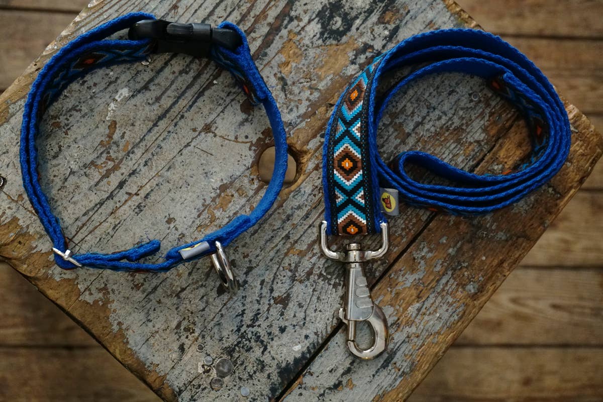 hundsfutter - Wholesale Pet Collar - Dog - Dark navy blue design necklace and strap set11